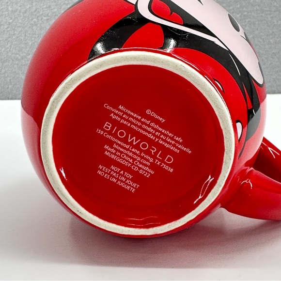 Walt Disney Bioworld Classic Mickey Mouse 20 oz Large Mug Cup Red Black White - Picture 5 of 8